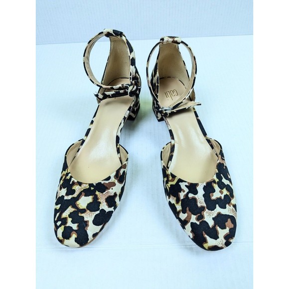 Cabi Kiki #6020 Women’s US 8.5 UK 7 Leopard Brown Closed Toe Heels Ankle Buckle - Picture 3 of 12